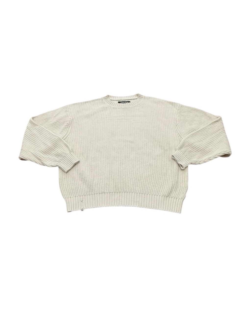 FA World Entertainment F*cking Awesome Knit Sweater Pale Yellow Large Deadstock